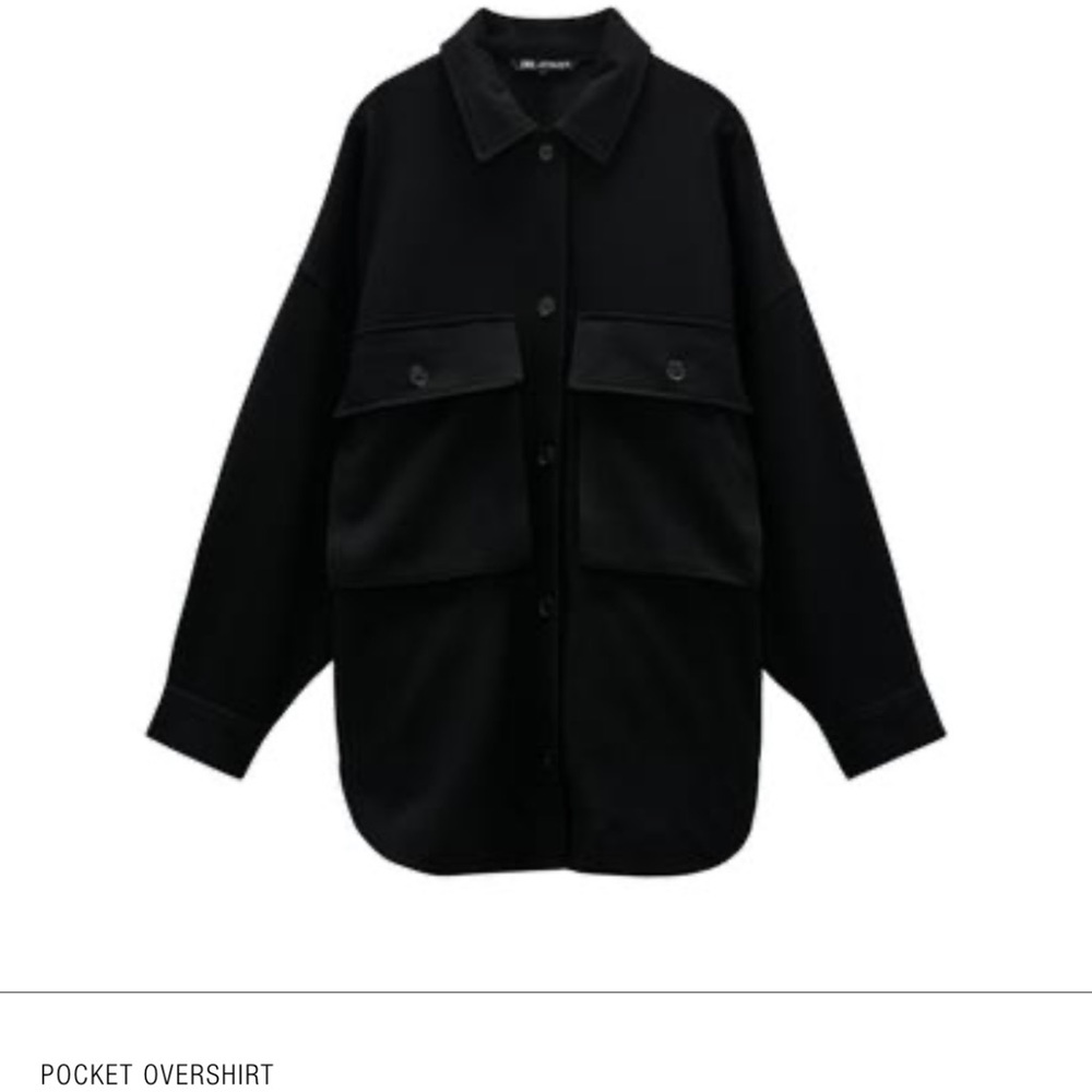 Zara Black Overshirt Jacket